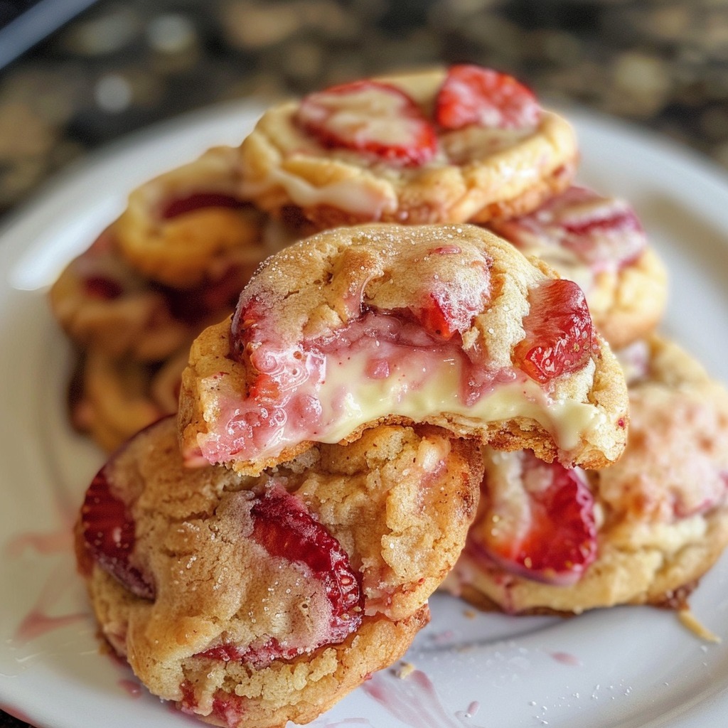 Sensational Strawberry Cheesecake Cookies Recipe
